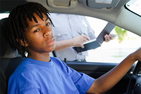 Young Male Getting Ticket Shelby County